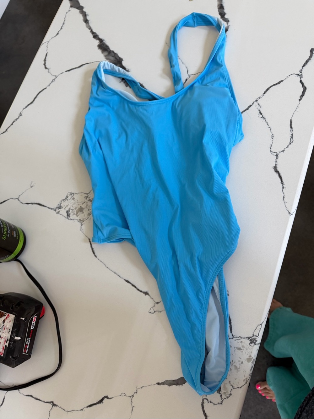 Cupshe Sky Blue One-Piece Swimsuit